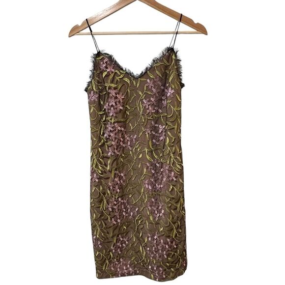 X by NBD Revolve Simon Dress Sz 2 Embroidered Floral Mesh Y2K Fairycore Cocktail - Picture 2 of 12